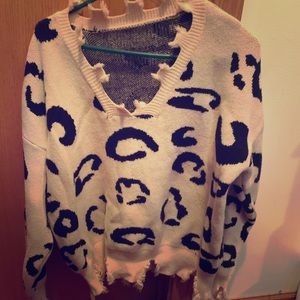 Cute cheetah print sweater
